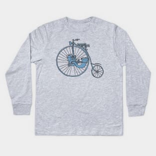 Steam Punk Penny Farthing Kids Long Sleeve T-Shirt